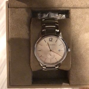 Burberry silver watch